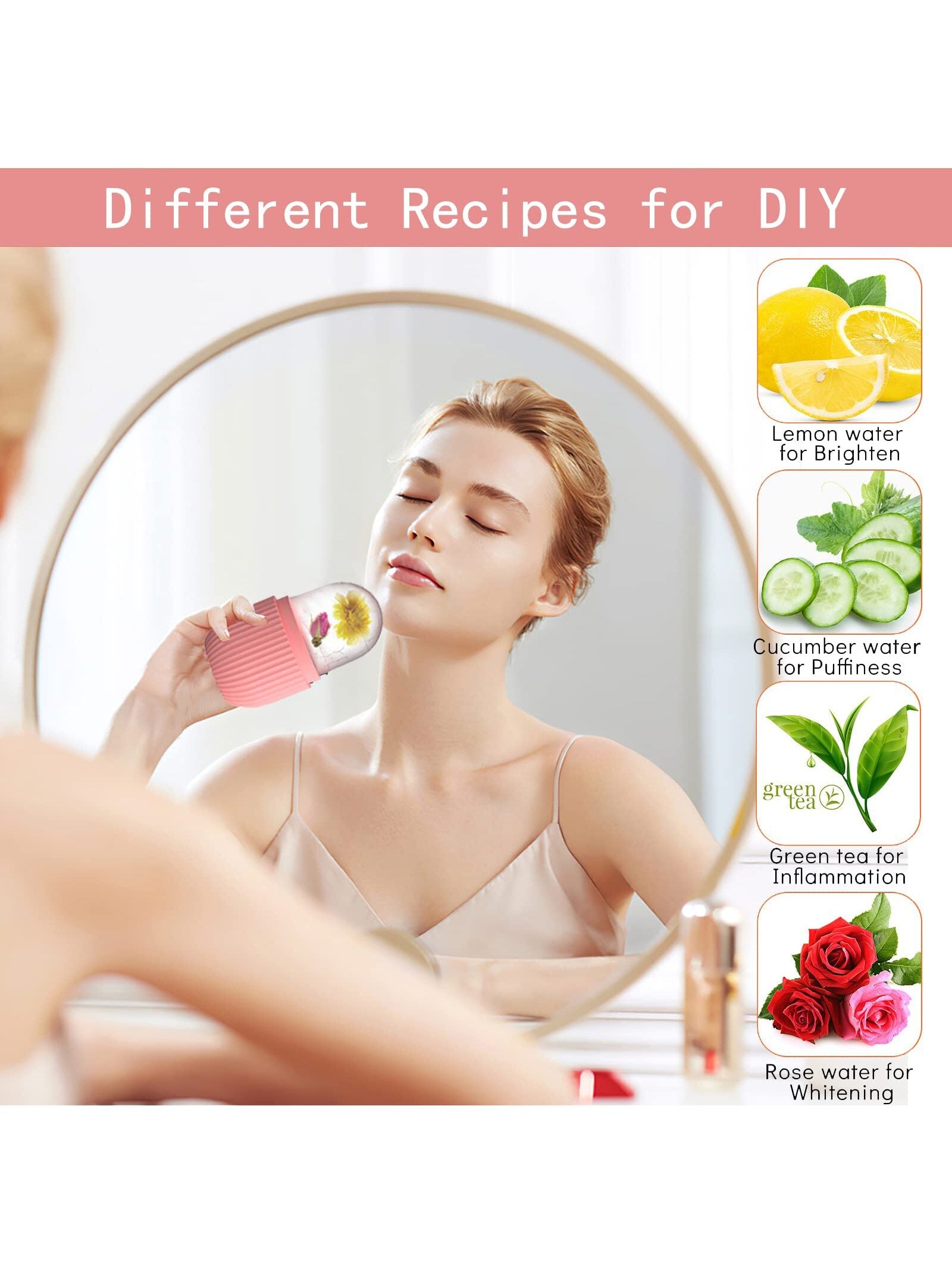 1Pc Striped Facial Ice Roller