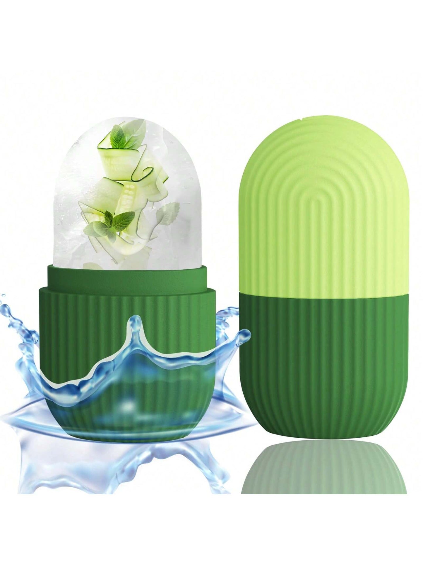 1Pc Striped Facial Ice Roller