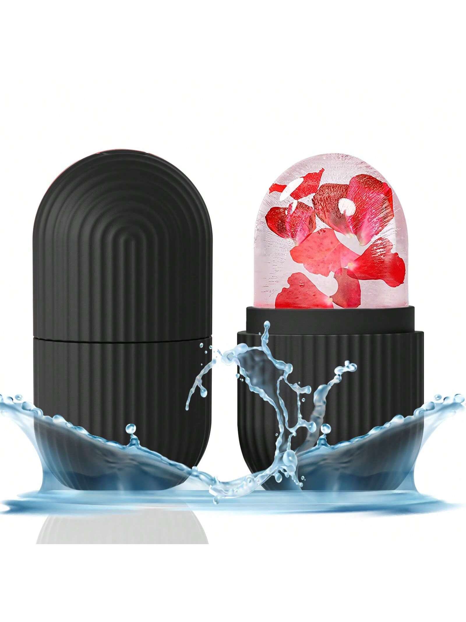 1Pc Striped Facial Ice Roller