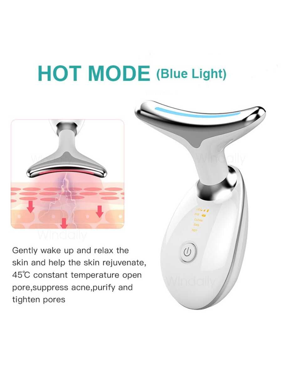 Neck Face Beauty Device LED Photon Skin Care Tool Tighten Double Chin Smooth Wrinkles Face Lifting Massager Neck Face Massager Gift for Women