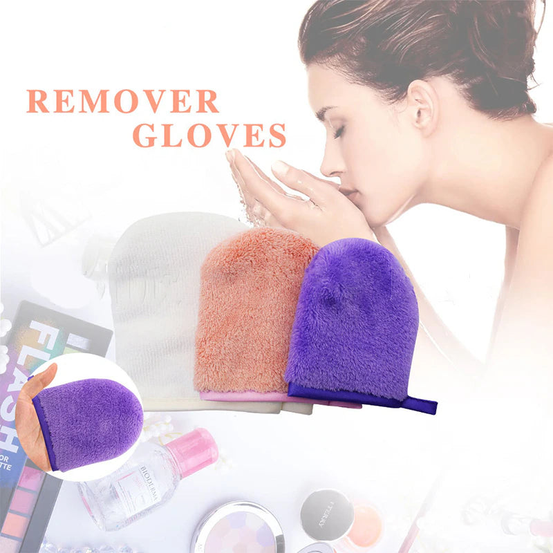 Reusable Makeup Remover Glove Soft Microfiber Face Cleaning Towel Face Deep Cleaning Pads Professional Skin Care Tools 1 Pc