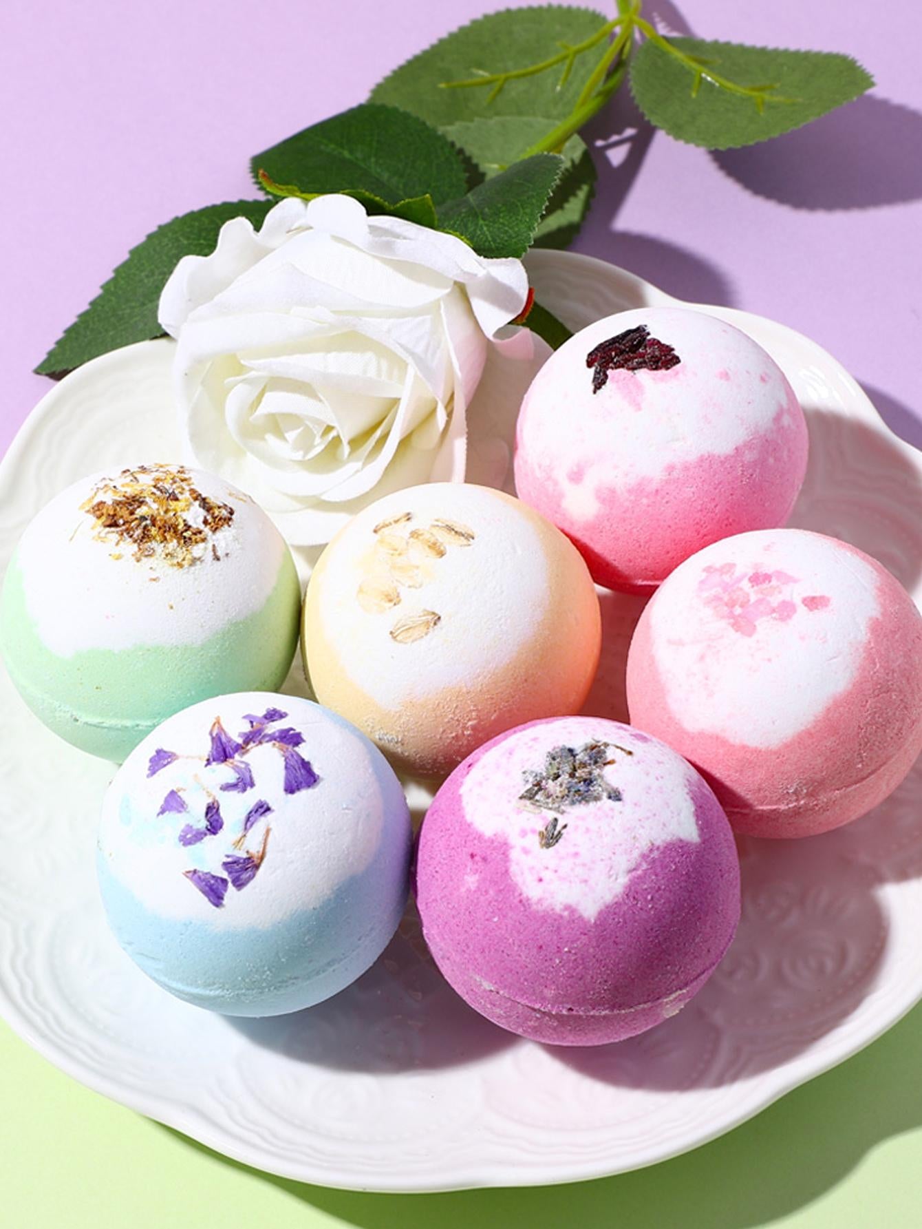 Bath Bombs with Dry Flower Bath Bombs Gift Set for Women Relaxation