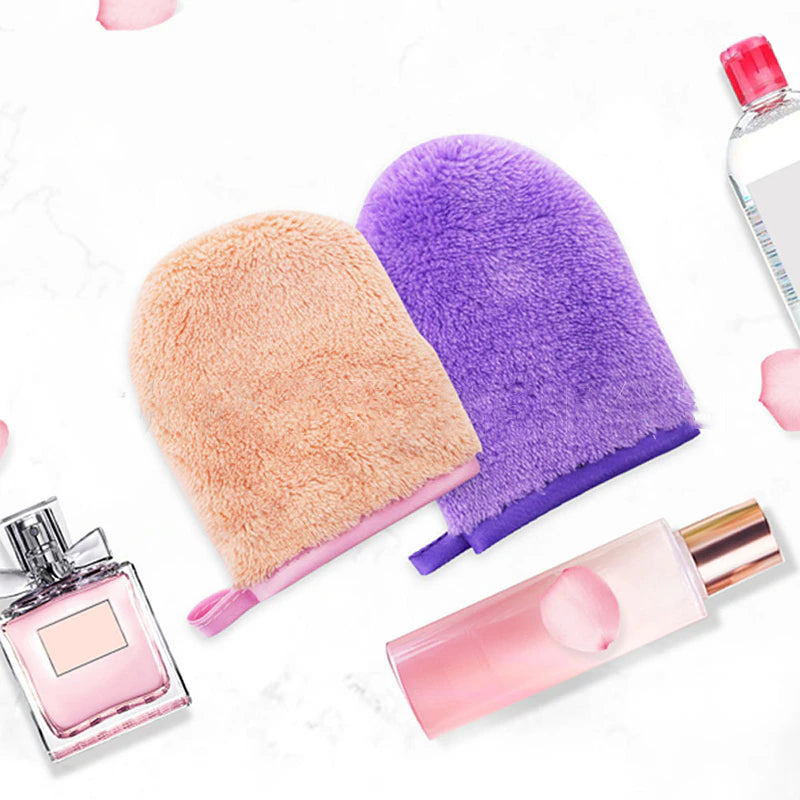 Reusable Makeup Remover Glove Soft Microfiber Face Cleaning Towel Face Deep Cleaning Pads Professional Skin Care Tools 1 Pc