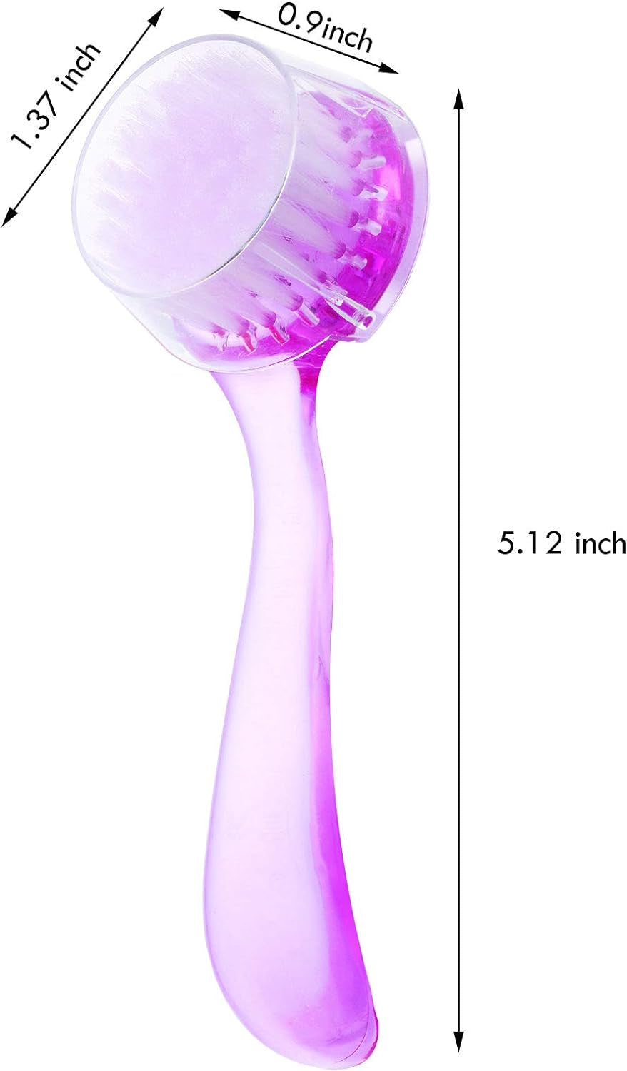 3 Pieces Facial Cleansing Brush Acrylic Handle Face Scrubbers Soft Bristle Exfoliator Cleaner Brush Scrub Exfoliating Facial Brush for Face Care Makeup Skincare Removal (Pink, Purple, Blue)