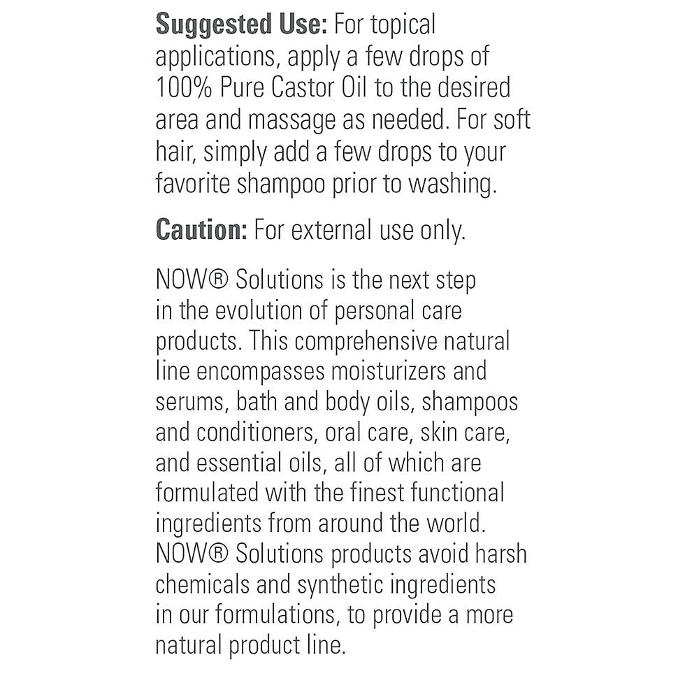 Now, 100% Pure Castor Oil for Skincare, 16 Oz